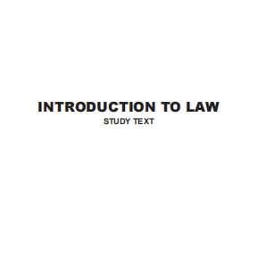 Cover image of Introduction to Law KASNEB Notes for ATD, CS, and DCM courses