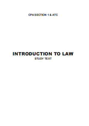 Cover image of Introduction to Law KASNEB Notes for ATD, CS, and DCM courses