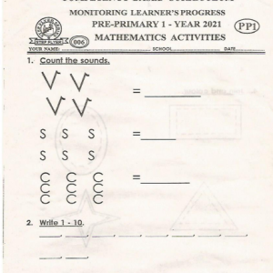 Cover image for Pre-Primary 1 Term 3 Exams Set 3, CBC assessment papers with marking schemes