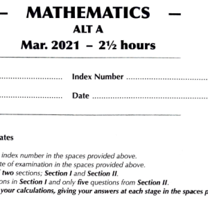 Cover image for 2020 KCSE Mathematics Paper 1 and Paper 2 with marking schemes for exam revision