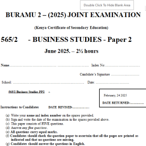 KCSE REVISION BUSINESS PP2